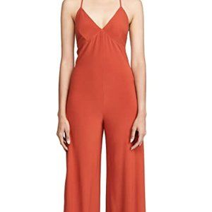 NWT! Norma Kamali Low Back Slip Jumpsuit in Cinnamon - XS